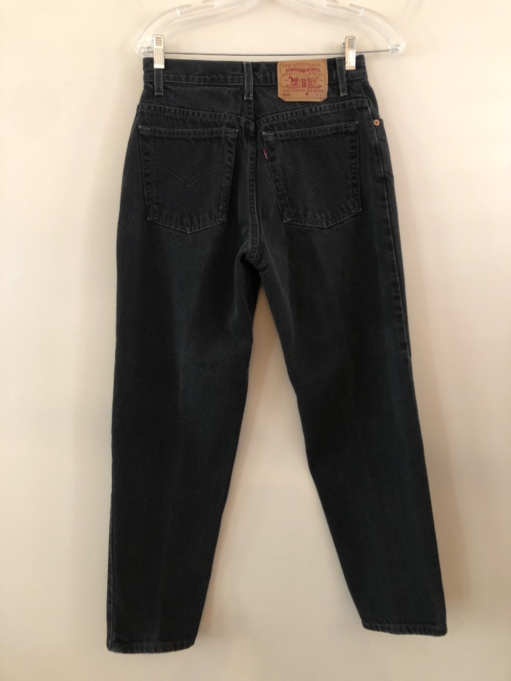 Vintage Levis 550 Jeans Men 32x30 Black Y2K Relaxed Straight 5-Pocket Denim Dark
